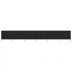 fekete szövet 6-paneles szélfogó 800 x 160 cm