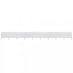 homokfehér 9 paneles szövet szélfogó 1200 x 80 cm