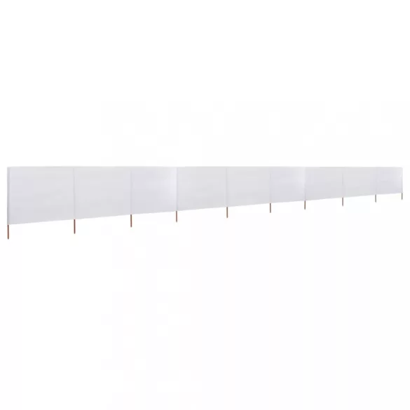 homokfehér 9 paneles szövet szélfogó 1200 x 80 cm