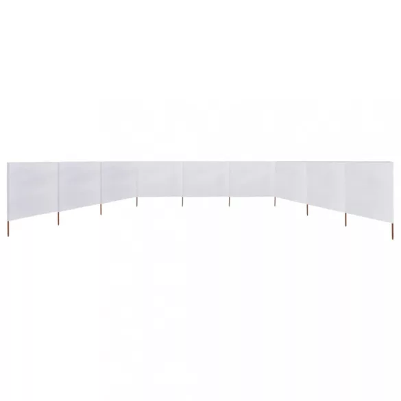 homokfehér 9 paneles szövet szélfogó 1200 x 80 cm