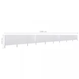 homokfehér 9 paneles szövet szélfogó 1200 x 80 cm