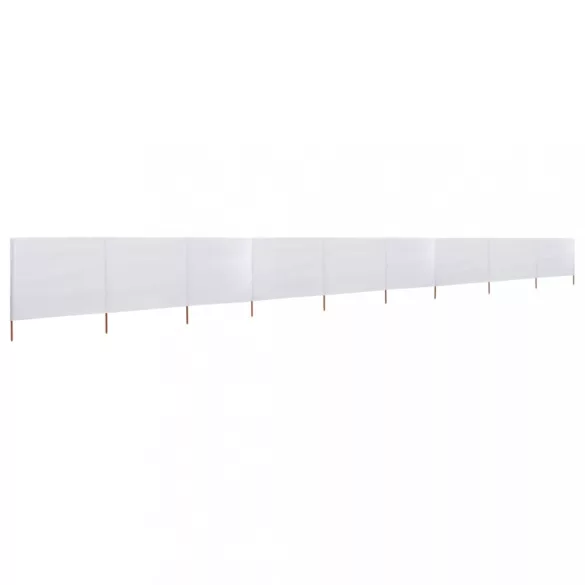 homokfehér 9-paneles szövet szélfogó 1200 x 120 cm