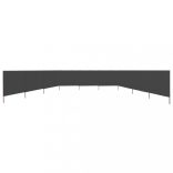 antracitszürke szövet 9-paneles szélfogó 1200 x 120 cm