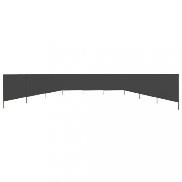antracitszürke szövet 9-paneles szélfogó 1200 x 120 cm