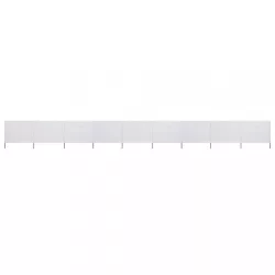 homokfehér 9 paneles szövet szélfogó 1200 x 160 cm