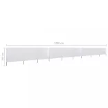 homokfehér 9 paneles szövet szélfogó 1200 x 160 cm