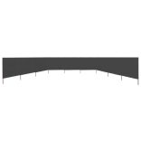 antracitszürke 9 paneles szövet szélfogó 1200 x 160 cm