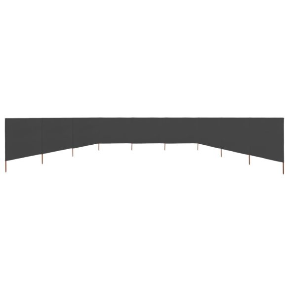 antracitszürke 9 paneles szövet szélfogó 1200 x 160 cm