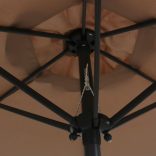 szürkésbarna alumínium napernyő 200 x 224 cm