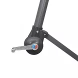 fekete függő napernyő alumínium rúddal 3 m