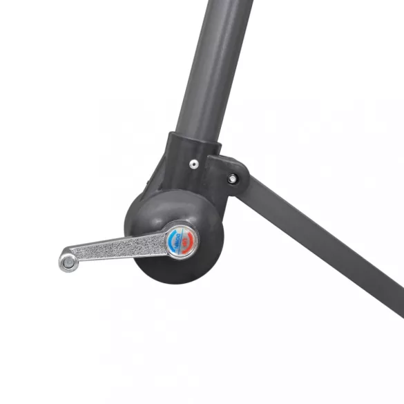 fekete függő napernyő alumínium rúddal 3 m