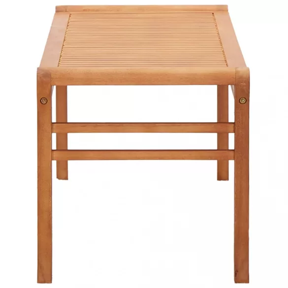 kétszemélyes tömör eukaliptuszfa kerti pad 120 cm