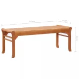 kétszemélyes tömör eukaliptuszfa kerti pad 120 cm