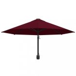 burgundi vörös falra szerelhető napernyő fémrúddal 300 cm