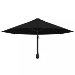 fekete falra szerelhető napernyő fémrúddal 300 cm