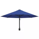 kék falra szerelhető napernyő fémrúddal 300 cm