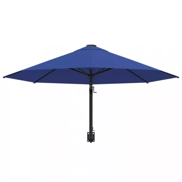 kék falra szerelhető napernyő fémrúddal 300 cm