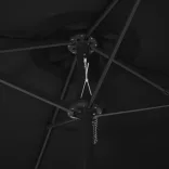 fekete kültéri napernyő alumíniumrúddal 460 x 270 cm