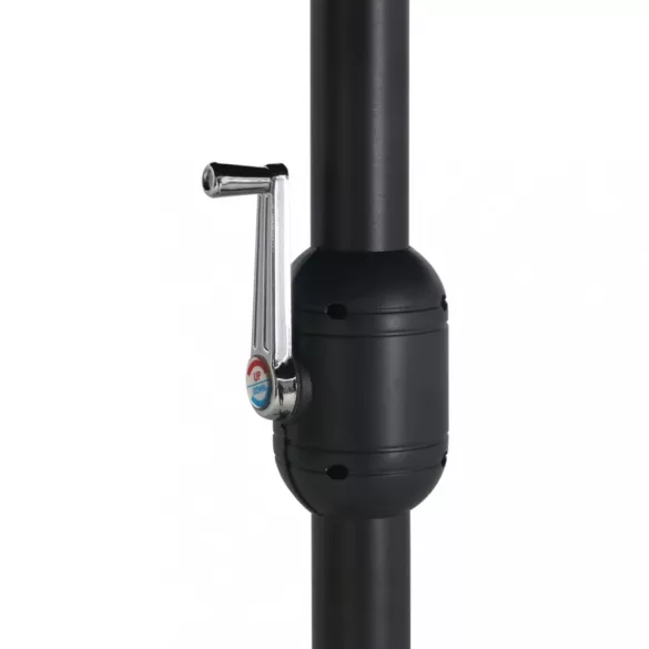 fekete kültéri napernyő alumíniumrúddal 460 x 270 cm