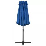 kék kültéri napernyő alumíniumrúddal 460 x 270 cm