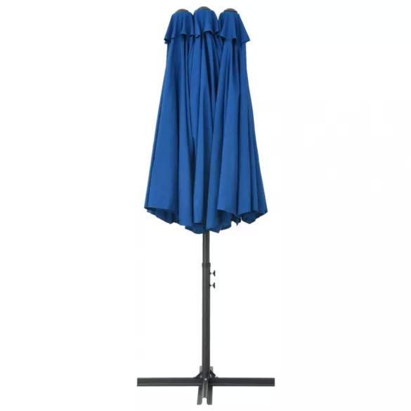 kék kültéri napernyő alumíniumrúddal 460 x 270 cm