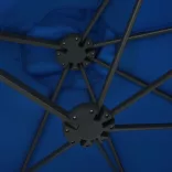 kék kültéri napernyő alumíniumrúddal 460 x 270 cm
