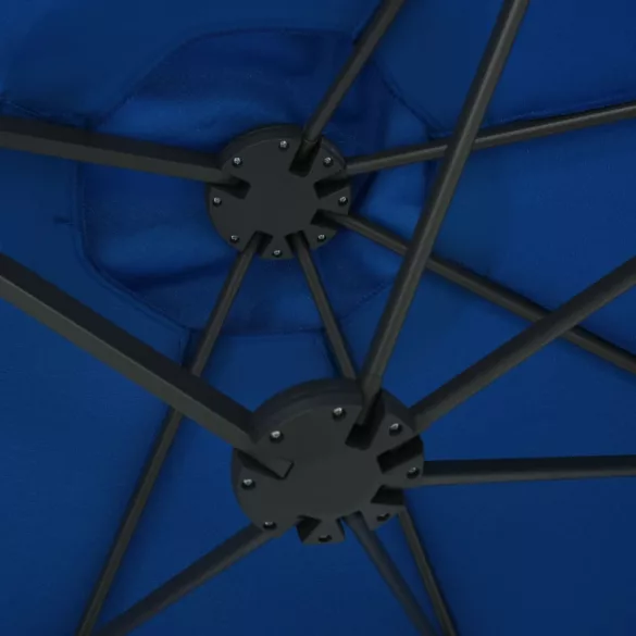 kék kültéri napernyő alumíniumrúddal 460 x 270 cm