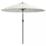 homokfehér kültéri napernyő alumíniumrúddal 270 cm