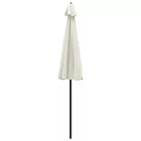 homokfehér kültéri napernyő alumíniumrúddal 270 cm