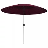 bordóvörös kültéri napernyő alumíniumrúddal 270 cm
