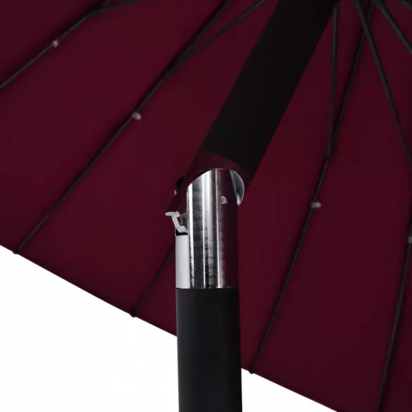 bordóvörös kültéri napernyő alumíniumrúddal 270 cm