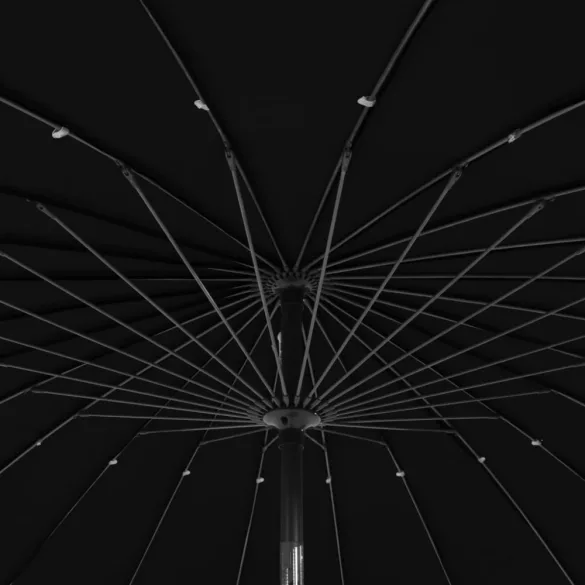 fekete kerti napernyő alumínium tartórúddal 270 cm