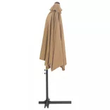 tópszínű kültéri napernyő acélrúddal 300 cm