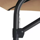 tópszínű kültéri napernyő acélrúddal 300 cm