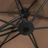 tópszínű kültéri napernyő acélrúddal 300 cm