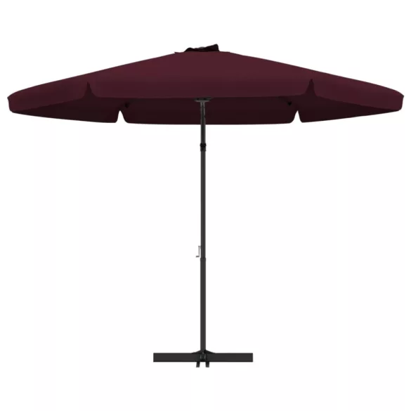 bordó kültéri napernyő acélrúddal 300 cm