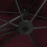 bordó kültéri napernyő acélrúddal 300 cm