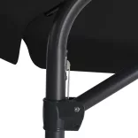 fekete kültéri napernyő acélrúddal 300 cm