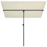 homokfehér kerti napernyő alumíniumrúddal 180 x 110 cm