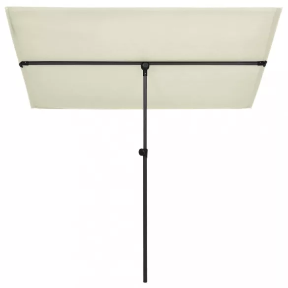 homokfehér kerti napernyő alumíniumrúddal 180 x 110 cm