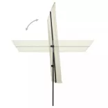 homokfehér kerti napernyő alumíniumrúddal 180 x 110 cm