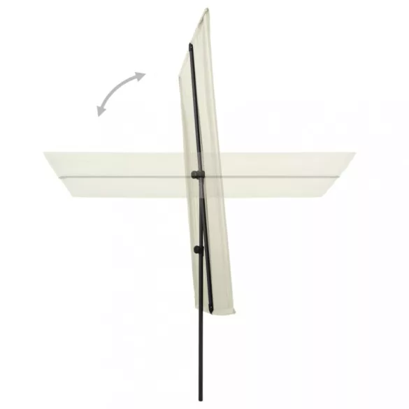 homokfehér kerti napernyő alumíniumrúddal 180 x 110 cm