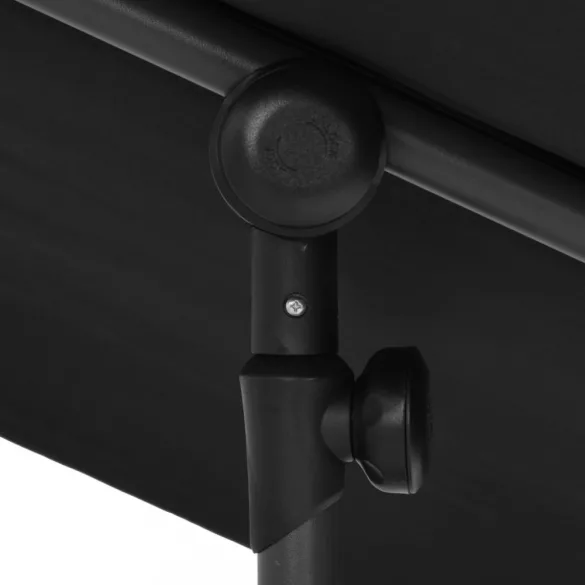 fekete kerti napernyő alumíniumrúddal 180 x 110 cm