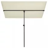 homokfehér kerti napernyő alumíniumrúddal 2 x 1,5 m
