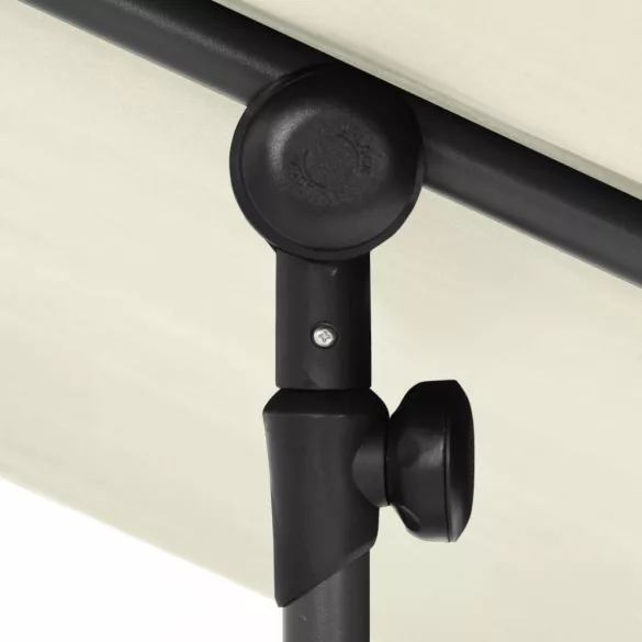 homokfehér kerti napernyő alumíniumrúddal 2 x 1,5 m