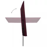 bordó kerti napernyő alumíniumrúddal 2 x 1,5 m