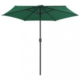 zöld kültéri napernyő alumíniumrúddal 270 x 246 cm