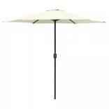 homokfehér kültéri napernyő alumíniumrúddal 270 x 246 cm