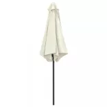 homokfehér kültéri napernyő alumíniumrúddal 270 x 246 cm