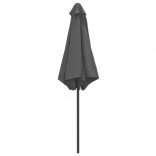 antracitszürke kültéri napernyő alumíniumrúddal 270 x 246 cm